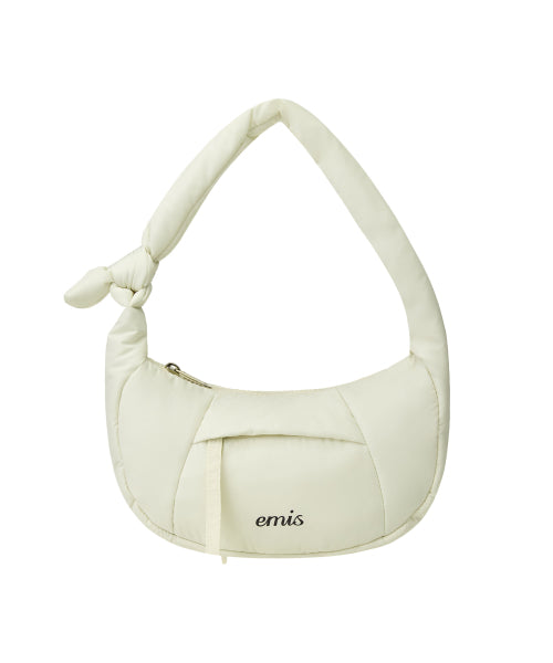 EMIS PADDED ZIP POCKET HOBO BAG-IVORY