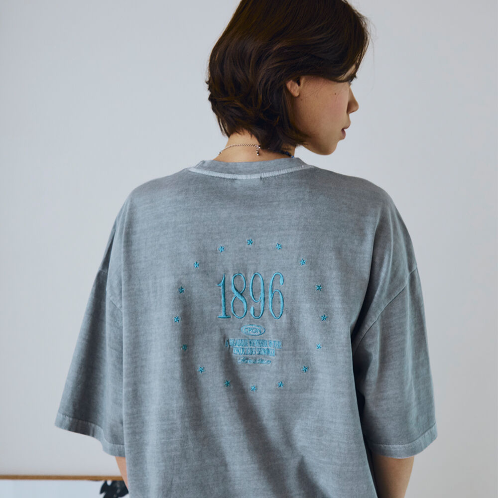 CPGN 1896 Star Pigment Short Sleeve T-Shirt Ghost Gray
