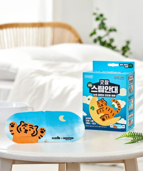 dongkookpharm Good Sleep Centella Asiatica Steam Eye Mask x 10, featuring a collaboration with Mujik