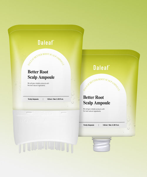 DALEAF Better Root Scalp Hair Loss Ampoule Original 100ml+Refill PDRN Scalp Cooling Soothing Brush Massage