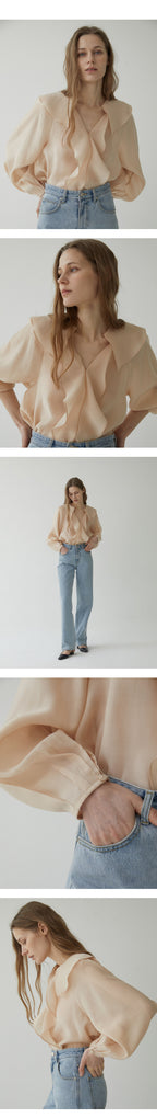 MOMET Liaf Blouse Peach