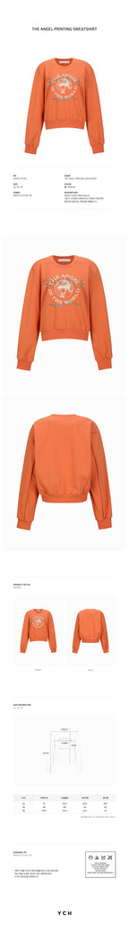 YCH THE ANGEL PRINTING SWEATSHIRT ORANGE (W24TS11111OR)