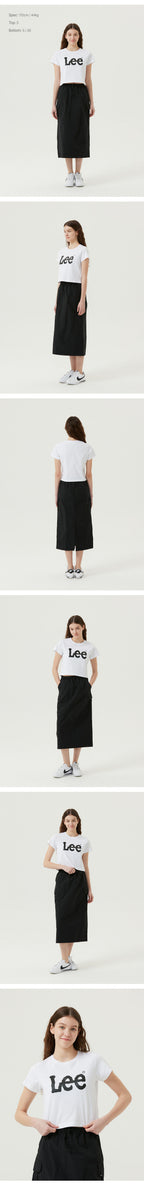Lee Women's Big Twitch Logo Crop T-Shirt White