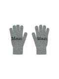 MATIN KIM MATIN KIM Split Logo Knit Gloves in Grey
