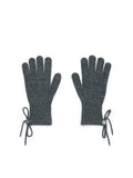 MATIN KIM MATIN KIM Ribbon Finger Hole Gloves Charcoal