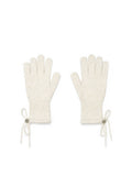 MATIN KIM MATIN KIM Ribbon Finger Hole Gloves Ivory