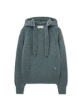 MATIN KIM MATIN KIM Hoodie Pullover with Muffler Point in Blue