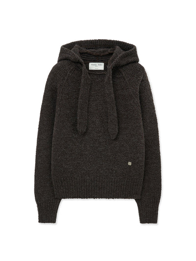 MATIN KIM Hoodie with Muffler Detail