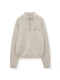 MATIN KIM MATIN KIM Knitwear Half Zip Pullover for Women in Light Beige