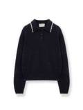 MATIN KIM MATIN KIM Knitwear Back Logo Collar Top (Size M)