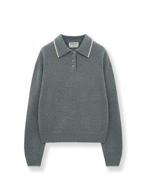 MATIN KIM MATIN KIM Knitwear Back Logo Collar Top for Women