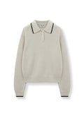 MATIN KIM MATIN KIM Knitwear Back Logo Collar Top