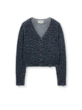 MATIN KIM MATIN KIM All Over Logo Crop Cardigan