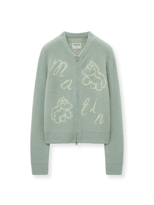 MATIN KIM MATIN KIM PONI CONI KNIT ZIP UP Outerwear