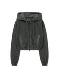 MATIN KIM MATIN KIM Hoodie Crop Zip Up for Women