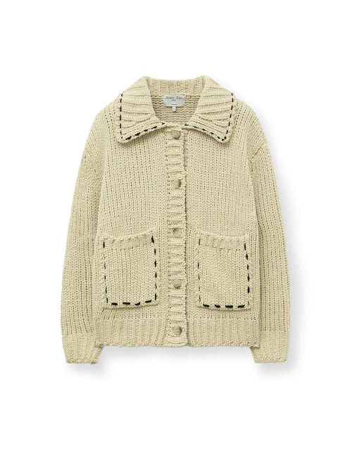 MATIN KIM MATIN KIM Handmade Collar Knit Cardigan for Women
