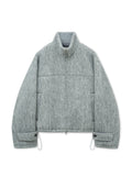 MATIN KIM MATIN KIM Hairy High Neck Zip Up Jumper