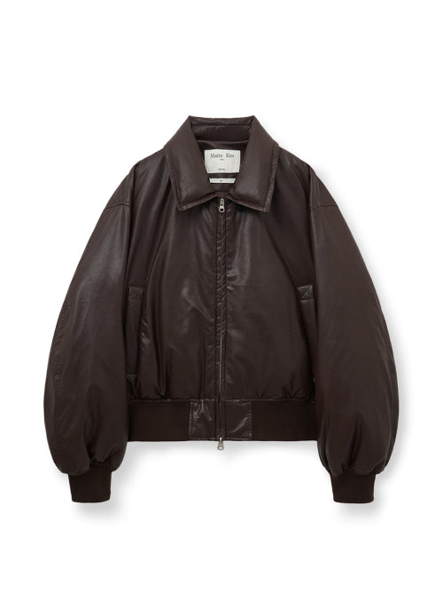 MATIN KIM MATIN KIM Faux Leather Down Jacket for Women