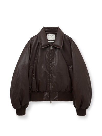 MATIN KIM Faux Leather Down Jacket for Women