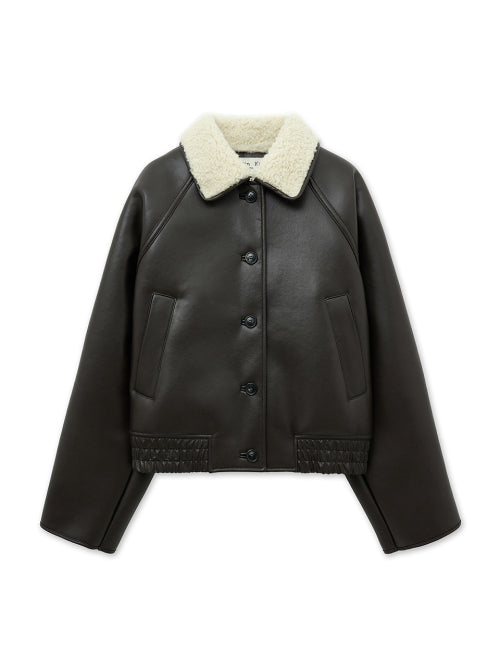 MATIN KIM MATIN KIM FUR COLLAR MUSTANG JUMPER