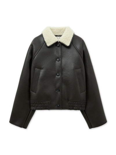 MATIN KIM FUR COLLAR MUSTANG JUMPER