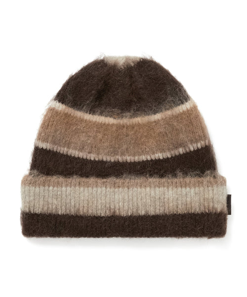 THISISNEVERTHAT THISISNEVERTHAT Striped Mohair Beanie Brown