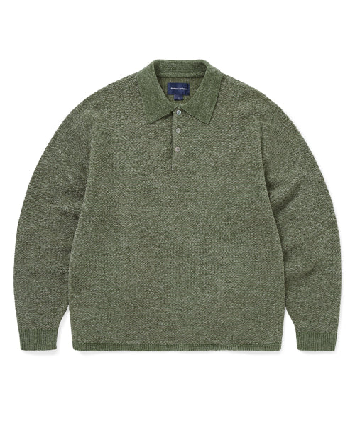 THISISNEVERTHAT THISISNEVERTHAT Velvet Knit Polo Green