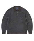 THISISNEVERTHAT THISISNEVERTHAT Velvet Knit Polo Charcoal