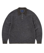 THISISNEVERTHAT THISISNEVERTHAT Velvet Knit Polo Charcoal