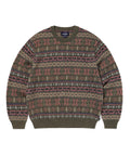 THISISNEVERTHAT THISISNEVERTHAT Fair Isle Knit Sweater Olive Green
