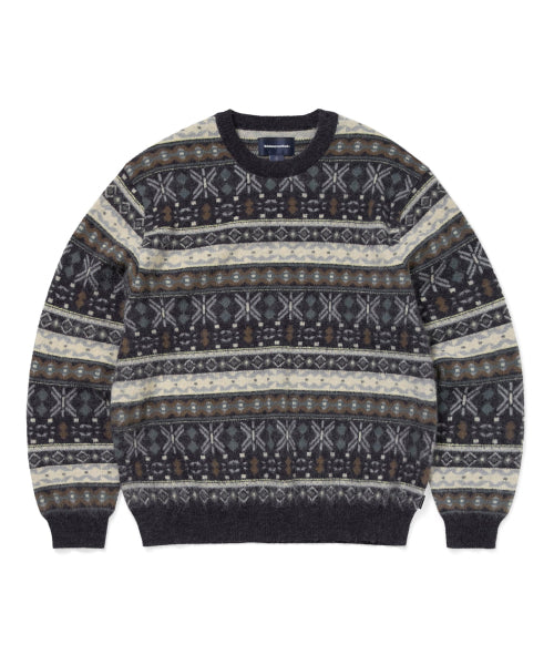 THISISNEVERTHAT THISISNEVERTHAT Fair Isle Knit Sweater Navy