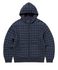 THISISNEVERTHAT THISISNEVERTHAT Textured Knit Zip Hoodie Navy