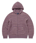 THISISNEVERTHAT THISISNEVERTHAT Textured Knit Zip Hoodie Dusty Pink
