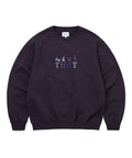 THISISNEVERTHAT THISISNEVERTHAT THAT Embroidered Crewneck Dark Purple