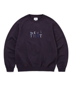 THISISNEVERTHAT THISISNEVERTHAT THAT Embroidered Crewneck Dark Purple