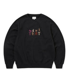 THISISNEVERTHAT THISISNEVERTHAT THAT Embroidered Crewneck Black