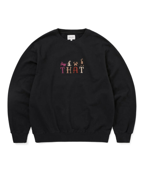 THISISNEVERTHAT THISISNEVERTHAT THAT Embroidered Crewneck Black