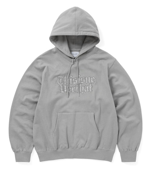 THISISNEVERTHAT THISISNEVERTHAT Old English Logo Hoodie Concrete