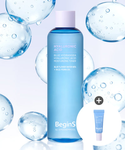 Blue Hydrangea Hyaluronic Acid Moisture Toner 300ml (5ml of Hyaluronic Acid Moisture Cream provided)
