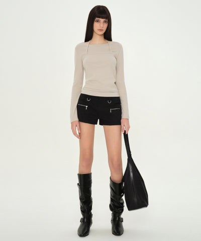 MUSINSA STANDARD WOMAN Women's T-Shirt Halter String [Mushroom]