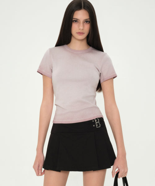 MUSINSA STANDARD WOMAN MUSINSA STANDARD WOMAN T-Shirt Slim Crew Neck [Smoke Pink] (Size S)