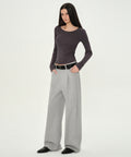 MUSINSA STANDARD WOMAN MUSINSA STANDARD WOMAN T-Shirt Charcoal Gray