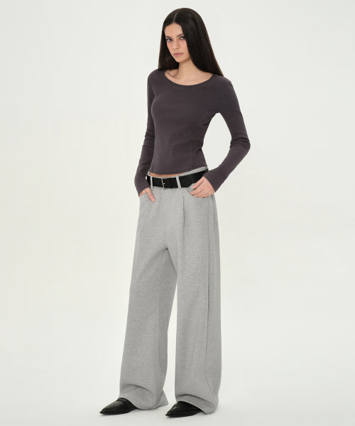 MUSINSA STANDARD WOMAN MUSINSA STANDARD WOMAN T-Shirt Charcoal Gray