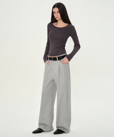 MUSINSA STANDARD WOMAN T-Shirt Charcoal Gray