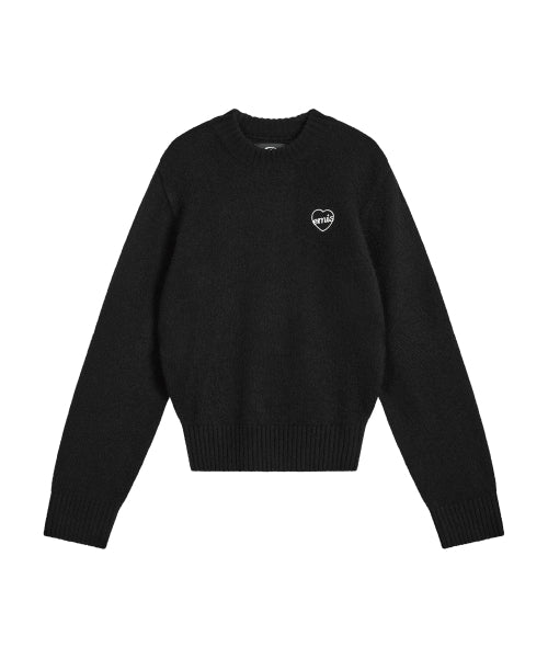 EMIS (W) HEART LOGO PULLOVER-BLACK