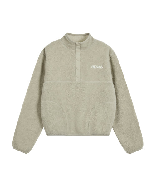 EMIS EMIS T-Shirt Half Neck Fleece Top