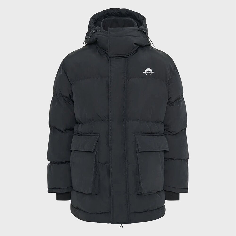 MARINE SERRE (U) MS SPORT NYLON PUFFER COAT BLACK