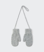 MUSINSA STANDARD WOMAN MUSINSA STANDARD WOMAN Women's String Mitten Knit Gloves [Light Gray]