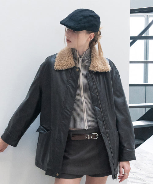 MIXXO MIXXO Dumble Collar Half Coat