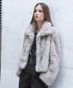 MIXXO MIXXO Short Jacket with Faux Fur